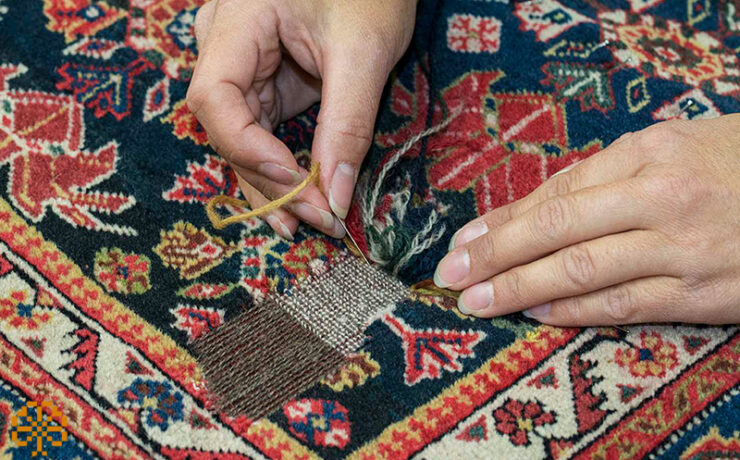 رفو کردن فرش دستباف در منزل و آموزش گام به گام