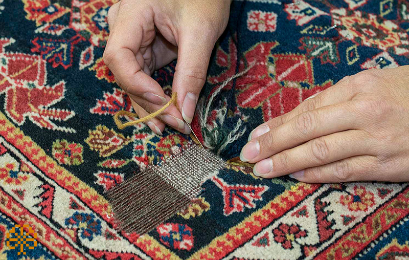 رفو کردن فرش دستباف در منزل و آموزش گام به گام