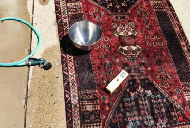 برق انداختن فرش دستباف در منزل