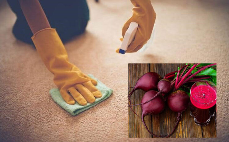 راه های پاک کردن لکه لبو یا چغندر از روی فرش