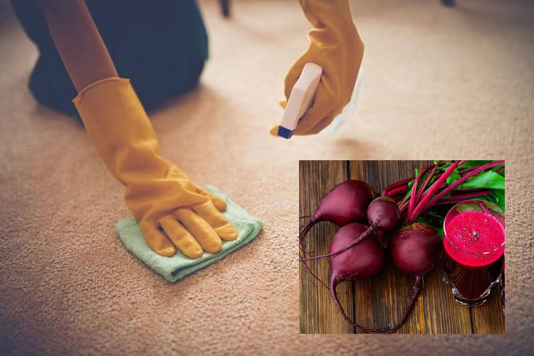 راه های پاک کردن لکه لبو یا چغندر از روی فرش